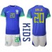 Brazilië Vinicius Junior #20 Babykleding Uitshirt Kinderen WK 2022 Korte Mouwen (+ korte broeken)